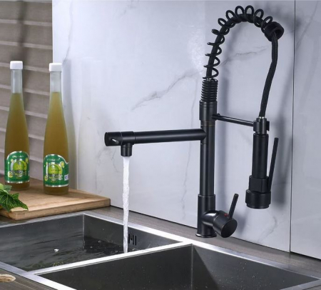 Baterie Chiuveta Cu Arc, AquaSpa, Finisaj Negru, Led [2]