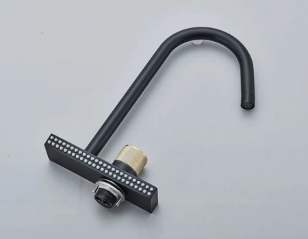 Baterie de bucatarie cu sistem de curgere tip cascada, cu 2 moduri de curgere a apei, negru mat, AquaSpa [5]