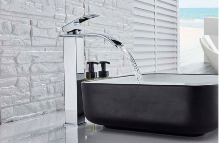 Baterie pentru lavoar baie, 32cm Inaltime, Crom [1]