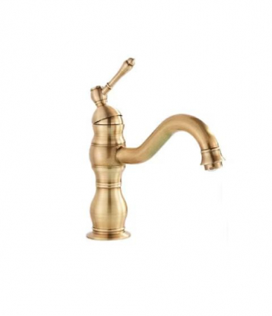 Baterii sanitare - Baterie retro din alama, aurie, 21.5 cm Inaltime