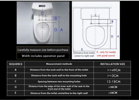 Capac WC Inteligent cu display ,Patrat, Telecomanda, Functie Bideu,Masaj, Incalzire Colac, Female Wash [6]