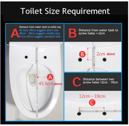Capac WC Inteligent cu telecomanda, functie bideu, masaj, incalzire colac, afisaj LCD, female wash, 49 cm lungime [3]