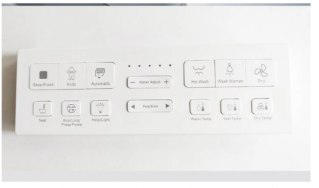 Capac WC Inteligent cu telecomanda, functie bideu, senzor miscare, masaj, incalzire colac, auto deschidere si inchidere, afisaj LCD, female wash, 505 mm lungime [7]