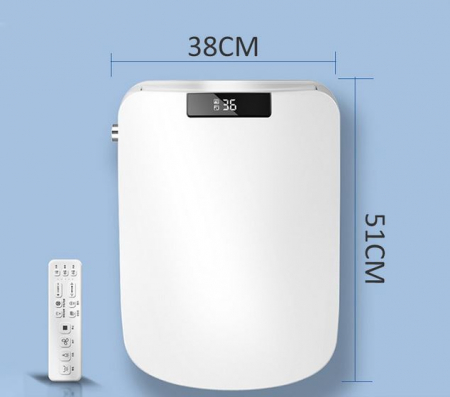 Capac WC Inteligent cu telecomanda,model patrat, functie bideu, senzor miscare, masaj, incalzire colac, auto inchidere, afisaj LCD, female wash, 51 cm lungime [16]