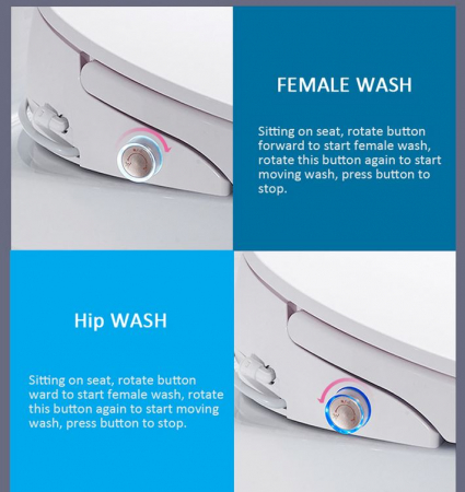 Capac WC Inteligent cu telecomanda,model patrat, functie bideu, senzor miscare, masaj, incalzire colac, auto inchidere, afisaj LCD, female wash, 51 cm lungime [13]