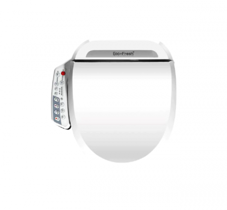 Accesorii vase de toaleta - Capac WC Inteligent EcoFresh , Functie Bideu, Masaj, Incalzire Colac, lumina, Female Wash, auto inchidere, Control Lateral, 510 mm Lungime
