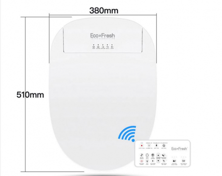 Capac WC Inteligent, Telecomanda, Functie Bideu,Masaj, Incalzire Colac, Female Wash, Auto Inchidere, 510 mm Lungime [4]