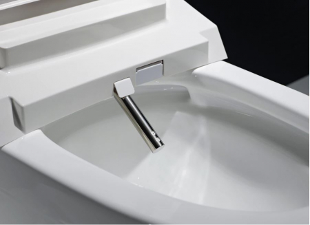 Capac WC Inteligent Telecomanda, Functie Bideu, Senzor Miscare, Masaj, Incalzire Colac, Female Wash, Alb-RoseGold [5]