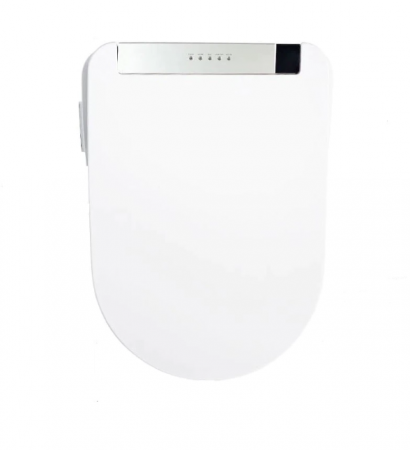 Accesorii vase de toaleta - Capac WC Inteligent Telecomanda, Functie Bideu, Senzor Miscare, Masaj, Incalzire Colac, Female Wash, Alb-Silver, 510 mm Lungime