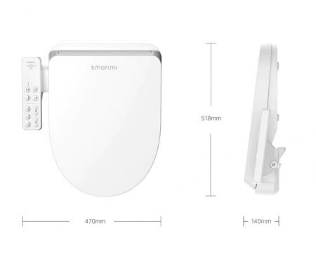 Capac WC inteligent, Xiaomi Smartmi, cu filtru de apa , functie bideu , lumina led, Incalzire Colac, Female Wash [7]