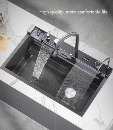 Chiuveta multifunctionala din otel inoxidabil cu accesorii incluse, baterie cu afisaj digital, dimensiune 750x450mm, AquaSpa [11]