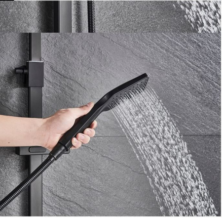 Coloana De dus, Negru, Cu baterie, Fixa, AquaSpa [4]