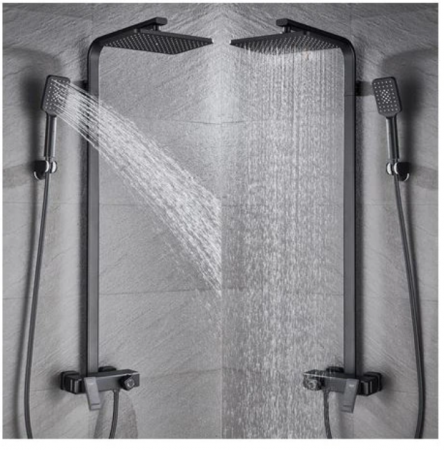 Coloana De dus,Negru,Cu baterie,Fixa,AquaSpa,3 Functii [2]