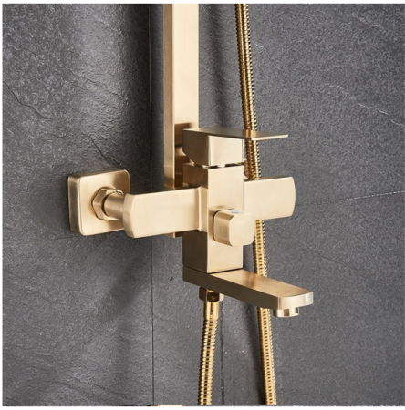 Coloana De dus Retro cu baterie, AquaSpa,Fixa, Gold [1]