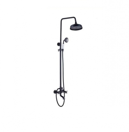 Coloane de dus - Coloana de dus Retro, cu baterie Fixa, Alb-Negru, 3 Functii, AquaSpa