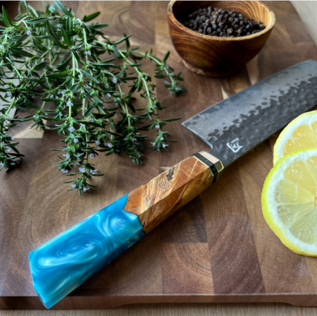 Cutit Profesional, Hikari Knife, Cutit Japonez, Cutit de Bucatarie, Cutit Universal, Cutit Premium Calitatativ, Cutit pentru Carne, Legume si Fructe, Durabil, Taiere Precisa, Lama Ascutita, Maner din [1]