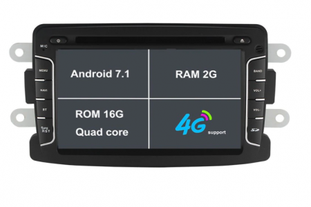 Navigatie 7 Inch Android 7.1.1. Dacia / Sandero / Duster / Renault / Captur / Lada / Xray 2 Logan, Funcite Sim 4G, Waze, Microfon Extern Cadou [1]