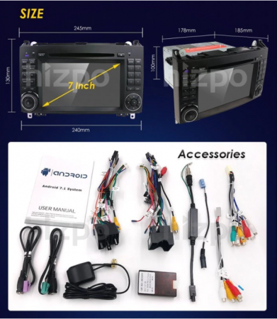 Navigatie 7 Inch Android 7.1.1. Pentru Mercedes / Benz / Sprinter / W209 / W169 / Viano / Vito / B200 [1]