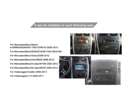 Navigatie 7 Inch Android 9.0 Pentru Mercedes / Benz / Sprinter / W209 / W169 / Viano / Vito / B200, Quad Core [3]
