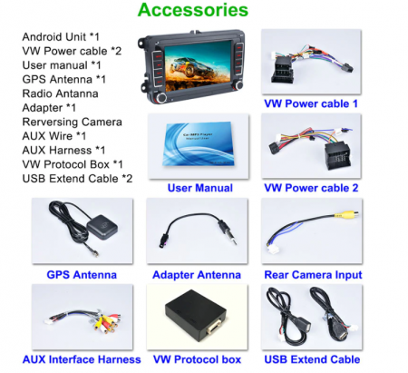 Navigatie Android 8.0,DVD,GPS,MKD,Volkswagen,Skoda Octavia,Golf 5 6,Touran,Passat B6,Jetta,Polo,Tiguan [1]
