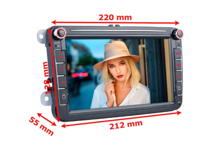 Navigatie Android 8.0,DVD,GPS,MKD,Volkswagen,Skoda Octavia,Golf 5 6,Touran,Passat B6,Jetta,Polo,Tiguan, 8 inch [1]