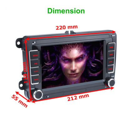 Navigatie Android 8.0,DVD,GPS,MKD,Volkswagen,Skoda Octavia,Golf 5 6,Touran,Passat B6,Jetta,Polo,Tiguan [3]
