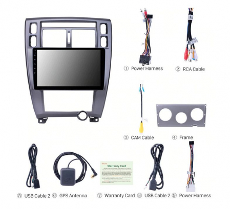 Navigatie Android 8.1, Octa-Core,Wi-Fi,Bluetooth, Waze, Hyundai Tucson, 2006-2013 ,9 Inch, Rama Adaptoare [3]