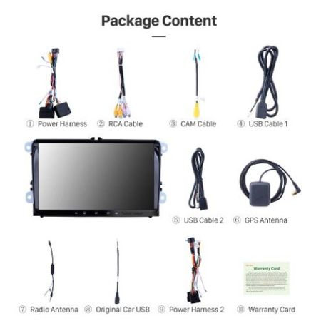 Navigatie Android 8.1, Quad-Core, Ecran 9 Inch, 2G+32GB, VW Golf 4,5,6, Passat B5 B6 B7 CC, Tiguan, Jetta, EOS, Polo Sharan, Seat,Skoda [6]
