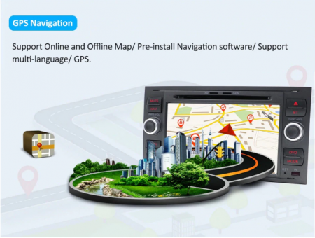 Navigatie Android 9.0, Quad-Core, 7 inch, 2G Ram+16 Gb ROM, Ford Mondeo,Focus,Transit,C-MAX,S-MAX,Fiesta,Kuga,Transit,Fusion [2]