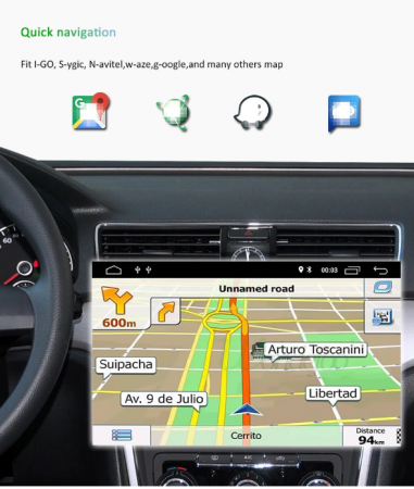 Navigatie Android 9.0 Toyota Auris 2006-2011,Quad Core, Wi Fi, Waze, Mirror Link, Aplicatii, Camera Marsarier Cadou,7 inch, Bluetooth [4]