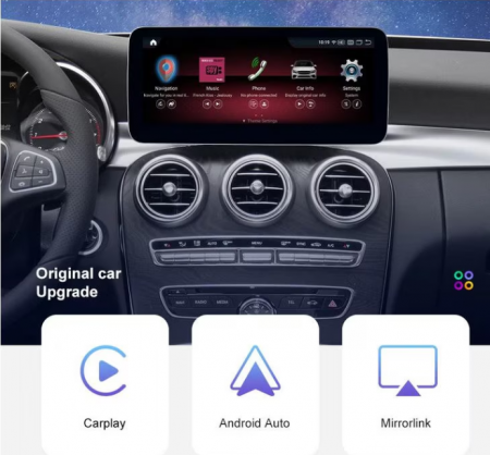 Navigatie dedicata Mercedes C W205 GLC W447 V X253 NTG5 ecran de 10.25" Android gps 4G 4+64 1920x720 Carplay OctaCore SIm Card 4G WIFI [2]