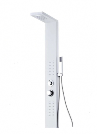 Coloane de dus - Panel de Dus Multifunctional, AquaSpa, Alb,