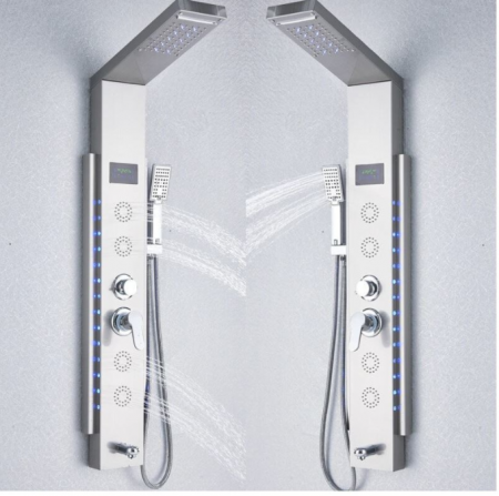 Panel de Dus Multifunctional cu LED,AquaSpa,Gri, efect de ploaie,sistem de masaj [2]