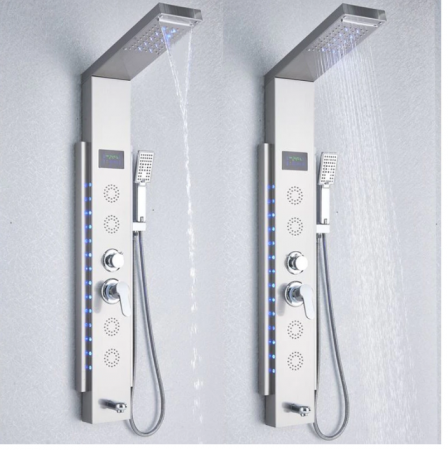 Panel de Dus Multifunctional cu LED,AquaSpa,Gri, efect de ploaie,sistem de masaj [3]