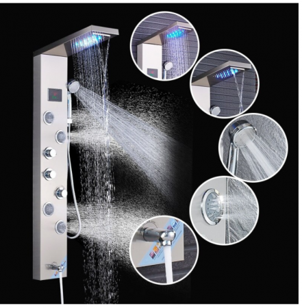Panel de Dus Multifunctional cu LED,efect de ploaie,sistem de masaj,jeturi SPA, AquaSpa [2]