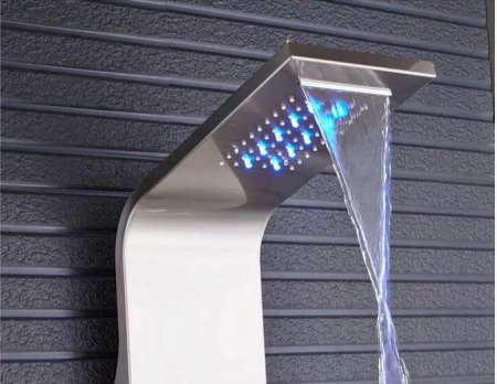 Panel de Dus Multifunctional cu LED, Gri, Duze rotative, Ecran de temperatura, efect de ploaie, sistem de masaj, jeturi SPA, AquaSpa, Functie de Bideu [4]