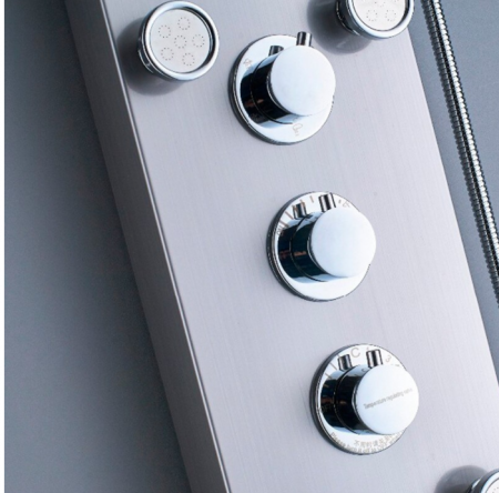 Panel de Dus Multifunctional cu LED,Gri (ecran de temperatura),efect de ploaie,sistem de masaj,jeturi SPA, AquaSpa [6]