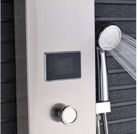 Panel de Dus Multifunctional cu LED,Gri,Ecran de temperatura,efect de ploaie,sistem de masaj,jeturi SPA, AquaSpa [6]