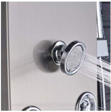 Panel de Dus Multifunctional cu LED,Gri,Ecran de temperatura,efect de ploaie,sistem de masaj,jeturi SPA, AquaSpa [8]