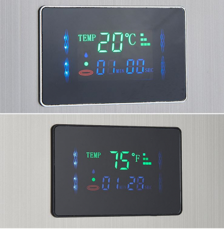 Panel de dus multifunctional cu led, negru, efect de ploaie, sistem de masaj, jeturi SPA, AquaSpa [1]