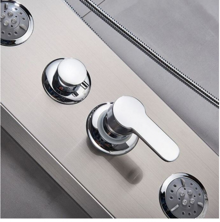 Panel de dus nichelat, cu functie cascada si jeturi de masaj, AquaSpa [2]