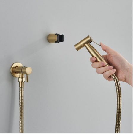 Robinet tip dus pentru bideu sau wc, gold mat, AquaSpa [2]