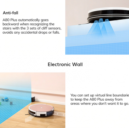 Robot Aspirator ILIFE A80 Plus Smart cu conectivitate WIFI si Control prin aplicatie [5]