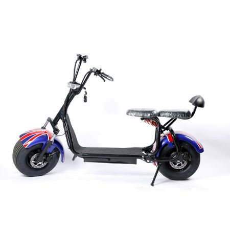 Scuter Electric Harley 1500W, pentru 2 persoane, Suspensie fata+spate,Far led cu indicator baterie, Telecomanda,  Alarma, multicolor [2]