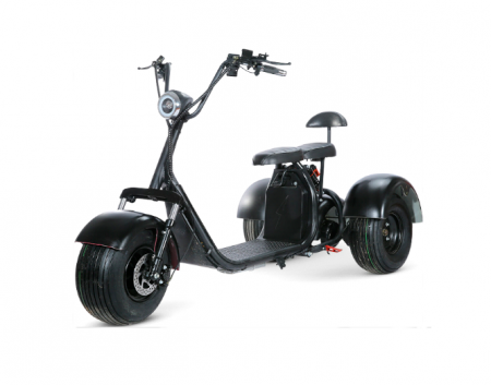 Vehicule Electrice - Scuter electric Harley cu 3 roti negru