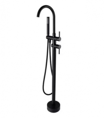 Coloane de dus - Set de dus din otel inoxidabil cu baterie pentru cada individuala, negru, AquaSpa