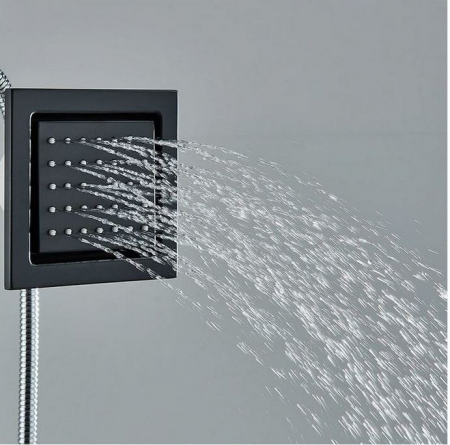 Set de dus multifunctional cu termostat, incorporat in tavan, cu led, telecomanda pentru schimbarea culorilor, 4 functii de curgere a apei, AquaSpa [8]