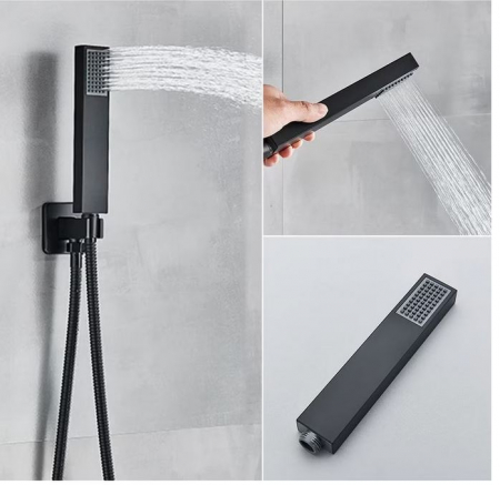 Set de dus multifunctional incorporat in tavan, cu afisaj digital, telecomanda pentru schimbarea culorilor, cap de dus stil cascada, AquaSpa [7]
