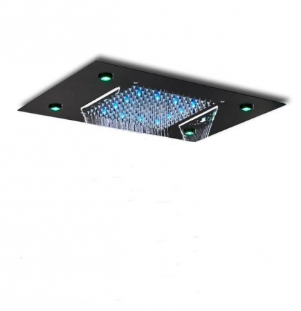 Coloane de dus - Set de dus multifunctional incorporat in tavan cu led, telecomanda pentru schimbarea culorilor, cap de dus stil cascada, AquaSpa