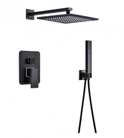 Coloane de dus - Set de dus Negru, AquaSpa, Palarie de 20 CM